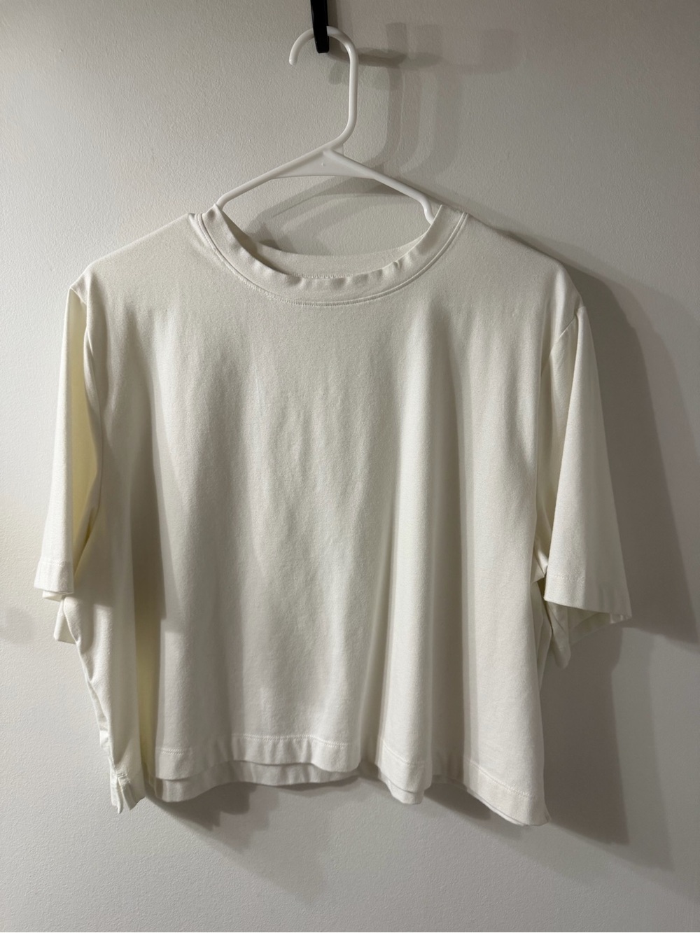 a new day Cream Short Sleeve Crewneck Tee